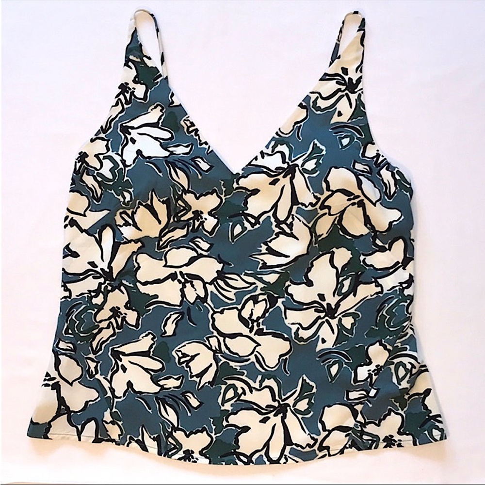 Sleeveless Floral Blouse w/ Adjustable Straps